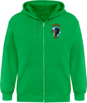 Preview: Ggreen Baiuvarii Oberbayern Biker Hoodie Jacke - Unisex Vorne